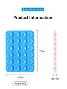 Bộ 24 miếng đệm hút chân không silicon hai mặt dùng cho điện thoại, có thể tái sử dụng, chống trượt, có thể giặt được, thích hợp cho ô tô, phòng tắm, bàn làm việc, giá đỡ điện thoại rảnh tay. - Đế hút chân không cho điện thoại di động - Xem 8