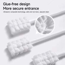 30-90PCS Baby Tongue Cleaner Disposable Newborn Toothbrush For 0-36 Month Clean Mouth Tongue Washing Artifact Gauze Cotton Swab - 60Pcs - 查看 5