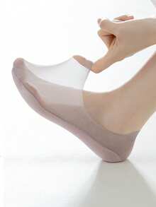 chuanwa(2) 1/5/10 Pairs Of Women's Summer Sheer Mesh Invisible Comfortable Non-Slip No-Show Lightweight Socks - Multicolor - View 6