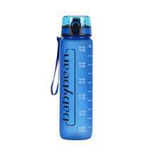 1pc 32oz/1000ml Gradient Large Letter Frosted Leak-Proof Sports Water Bottle, With Time Marker, Carrying Strap For Outdoor Sports, Cycling, Birthday & Holiday Gift - Multicolor - View 14