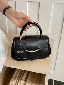 Túi xách thiết kế độc đáo, túi đeo chéo kiểu yên ngựa thời trang mới, túi đeo vai, túi tote công sở dành cho phụ nữ văn phòng. - màu đen - Xem 5