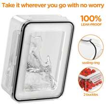 98PCS Airtight Food Storage Containers Set, 47 Containers With 47 Lids, 3 Label Sheets & Marker, Stackable Kitchen Storage & Organization Accessories, Leakproof Pantry Containers For Cereal, Snacks, Meal Prep & Leftovers - 查看 3