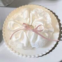 Dây buộc tóc bằng ren satin trắng thanh lịch, mới cho mùa xuân/hè, dành cho bé gái, nhẹ nhàng với tóc. - Nhiều màu - Xem 2