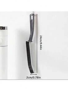 1/3/5 piezas Cepillo de cerdas rígidas para limpiar ranuras, adecuado para limpiar espacios estrechos como baño, fregadero, riel de ventana, azulejo y grifo, se puede usar para limpiar ranuras de baño, ranuras de fregadero, rieles de ventana y grifos - negro - Ver 10