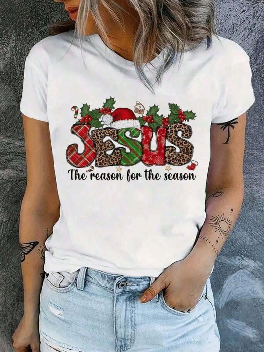 2026CIAO Camiseta Casual de Manga Corta con Cuello Redondo y Estampado de Limones para Verano - Blanco - Ver 1