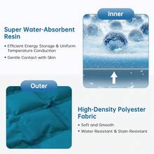 Hailicare Self-Absorbing Polymer Resin Multi-Grid Cold & Hot Compression Shoulder Protector Ice Pack, Reusable Cold/Hot Therapy Shoulder Support For Sports Recovery And Relaxation, Suitable For Winter And Summer - Dark Green - View 7