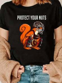 Camiseta divertida con estampado de ara de béisbol, regalo para niños y niñas, camiseta de aodón puro con cuello redondo, camiseta gráfica de manga corta retro y occidental para hombres, camisas para hombre, camisetas gráficas para mujer, blusas de verano - Negro - Ver 2