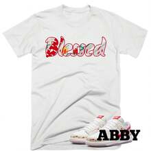 Camiseta bendecida para SB Dunk Low Decon N7 University Red Camiseta a juego Zapatillas Tee - forma - Ver 1