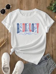 Women's Fitted White T-Shirt With "GYM Therapy" Print, Sporty And Chic Style. Short-Sleeved White T-Shirt With Minimalist "GYM Therapy" Text, Ideal For Workout Looks. - YH511-白色 - 查看 2