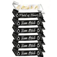 7pcs Bride To Be, Maid Of Honor,TeamBride Sash Set - Wedding Party Sash Bundle | Bachelorette Party Bridesmaid Sashes Tribe Squad Crew Bridal Shower Decorations Favors Supplies Favor Bridesmaids Gift,Photobooth Prop. - Bride to Be - View 1