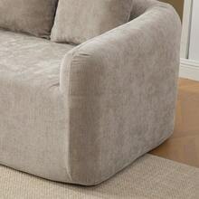 Modular Compression Sofa Made Of Chenille Fabric, Filled With 30D High-Resilience Foam. Easy To Move And With A Non-Slip Base, Ideal For Living Rooms And Other Spaces. GRAY - Gray - View 3