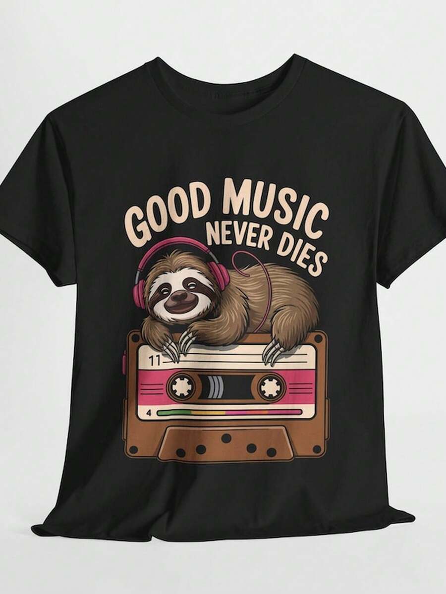 Rother DJ T1S1Hirt Good Music Never Dies, Gildan 5000 Cotton.