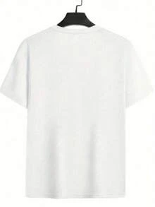 Camiseta Casual de Manga Corta con Cuello Redondo para Mujer - Estampado Gráfico de Oso de Peluche y "You Can Make It Through", Elasticidad Media, Lavable a Máquina, Top Cómodo para Todas las Temporadas, Camiseta de Oso de Peluche, Ropa Motivacional, Diseño Divertido, Material No Transparente, Camiseta Y2k - Blanco - Ver 2
