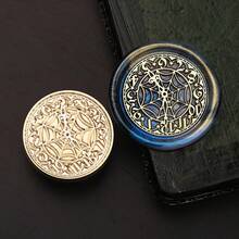 1 Stück Astronomie Serie Wachssiegel Stempel, Muster von Uhr, Kompass usw. für Umschläge, Grußkarten, Lesezeichen, DIY Basteleien, Geschenkdekoration Wachssiegel - Briefmarkenköpfe der astronomischen Serie - Übersicht 11