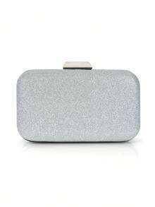 Acrylic Rhinestone Evening Bag Party Wedding Clutch Hot Design Chain Shoulder Handbag - Silver - View 5