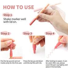 308 Colors (Covering 14 Color Tones, 22 Colors Per Box), Various Color Tones Available (Skin Tone / Gray Tone / Macaron Color / Dopamine Color, Etc.), 0.7mm Super Fine Tip, Water-Based Ink High Coverage Quick-Drying Waterproof, With Numbered Visible Window Pen Cap - Multicolor - View 12