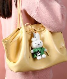 MIFFY 米菲毛绒盲盒钥匙扣 - 旅行斜挎包系列可爱兔子玩偶吊坠，萌趣挂饰，粉丝礼物 - 彩色 - 查看 11