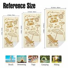 1pc Beach Towel Designed For Single Ladies Party - Super Absorbent Soft Swim/Pool Towel Prepared For The Bride-To-Be, Can Be Used As Shower Gift - Sun Protection, Lightweight, Suitable For Swimming, Camping, Sports, Beach Accessories | Modern Beach Towel | Durable Beach Mat, Beach Towel - Yellow - View 3