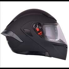 Matte Black Motorcycle Helmet, Size L | Comfort And Style On Every Ride - Black - View 7