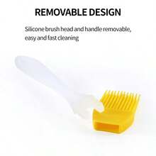 1/3/5/10 pièces Pinceau de bâtonnage en silicone détachable, pinceau à huile résistant à la chaleur avec tête amovible, facile à nettoyer, pour barbecue, cuisson, cuisine, friteuse à air, camping et pique-nique - A - Voir 8