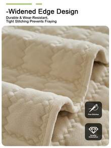 1pc Waterproof Non-Slip Thin Plaid Pet Blanket, Suitable For Small, Medium, Large Dogs And Cats, 1-4 Seater Sofa Protector, Perfect For Bedroom And Living Room - Beige - View 7