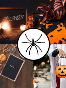 100/50/5pcs-Mini Araignées Noires Réalistes - Décorations d'Araignées d'Halloween, Fournitures de Fête d'Halloween, Décoration d'Halloween, Araignées en Plastique Réalistes pour Halloween, Jouets d'Araignées en Plastique Réalistes pour la Décoration de Fête d'Halloween, Maison Hantée, Farces et Cadeaux de Bonbons pour Fête, Décoration d'Halloween - noir - Voir 3