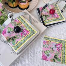 20pcs/Set Disposable Spring Themed Colorful Floral & Bird Print Napkins, Suitable For Weddings, Birthday Parties, Afternoon Tea Gatherings And Various Party Decorations, Designed With Floral And Plant Patterns, Ideal For Home Events, Birthday Celebrations, Parties, Camping, Hotels, Home Decor And More - Floral Series Napkins - View 12