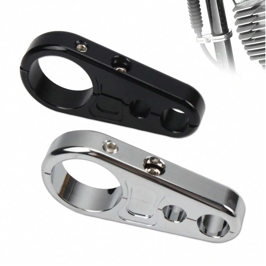 25mm Abrazadera universal para manillar de motocicleta, soporte de cable de freno y embrague para piezas modificadas y de ajuste de Suzuki Kawasaki - A - Ver 1