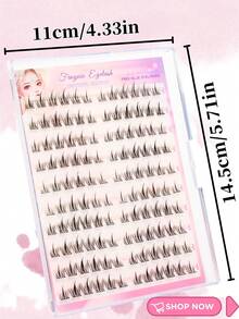 120 piezas/Set de pestañas postizas de girasol estilo coreano sin pegamento, rizado C, longitud mixta de 6-12 mm, fácil de crear un maquillaje de ojos grandes. Diseño autoadhesivo, aplicación DIY rápida para ahorrar tiempo de maquillaje, fácil de usar, adecuado para principiantes. Pestañas suaves y amigables con la piel, claramente separadas, reutilizables, versátiles para uso diario, citas, fiestas, gran idea de regalo para novias y días festivos. - C - Ver 8