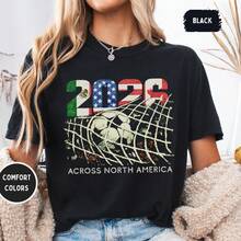 2026 North American Soccer Jersey | Jersey For World Soccer Fans | MX US CA Vintage Goal Net Graphic | Gift For Soccer Lovers - 白色(限黑白款式) - 查看 1