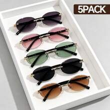 1/2 piezas Gafas decorativas metálicas sin marco vintage, mejor opción de regalo para parejas - Multicolor - Ver 21