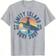 Jaws Amity Island Surf Shop 1975 Retro-Shirt - Black - View 5