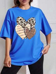 GiftLetras  Casual  Poliéster      T shirt  Oficina  Casa  DeportivoSoft - Azul - Ver 6