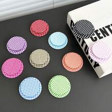 Minimalist Checkerboard Pattern Grid Pattern Ins Style Magnetic MagSafe Phone Holder Round Collapsible Checkered Phone Grip Foldable Extendable Design Elegant Color Scheme Spring Mother's Day Gift - Multicolor - View 7