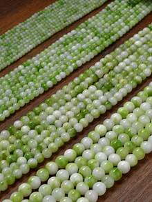 4/6/8mm Contas Espaçadoras de Pedra Natural - Pérolas Elegantes e Românticas de Chá de Uva com Leite, Adequadas para Fazer Joias DIY - Pulseiras, Colares, Brincos, Acessórios da Moda para Primavera/Verão, Presentes do Dia das Mães/Casamento/Formatura - Multicolorido - Visão 3