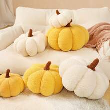 1pc Plush Pumpkin Throw Pillow, Creative Sofa Cushion, Pumpkin Pillow, Indoor Plush Doll, Random Color, Perfect Gift, Holiday Gift, Doll - Multicolor - View 5