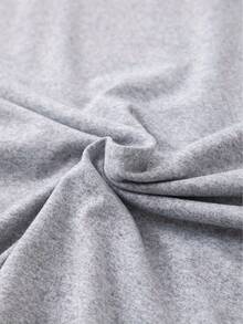 Talla Grande - Talla Grande - Camiseta Casual de Talla Grande con Mangas Cortas y Estampado de Letras, Adecuada para Verano y Primavera, Ropa de Talla Grande para Mujer - Gris Claro - Ver 5