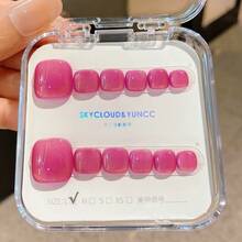 12 piezas Hechas a mano, uñas postizas, parches de uñas artificiales rojas para los dedos de los pies, verano, uñas postizas, arte de uñas cortas con uñas postizas para los dedos de los pies, presionar las uñas de los pies, arte de uñas artificiales para los pies, Día de San Valentín, regalo, primavera y verano, uñas redondas, escamas de uñas artificiales para los dedos de los pies en verano, uñas postizas, uñas postizas cortas, uñas postizas, uñas cortas, uñas postizas acrílicas, uñas postizas hechas a mano, desmontables y reutilizables - Multicolor - Ver 12