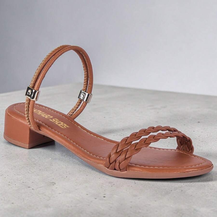 Women's Sandal With 3cm Block Heel, Versatile 2-In-1, Comfortable 2-Strap Clog - Camel - View 1
