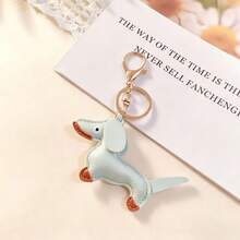 1pc Cute Cartoon Dachshund Dog Leather Keychain, Bag Charm Decor Car Accessories Halloween Accessories Teachers Day Christmas Gift Ideas Bag Accessories Lanyards With Id Holder Car Accessories Bag Charms Car Accessories Friend Sister - Multicolor - View 12