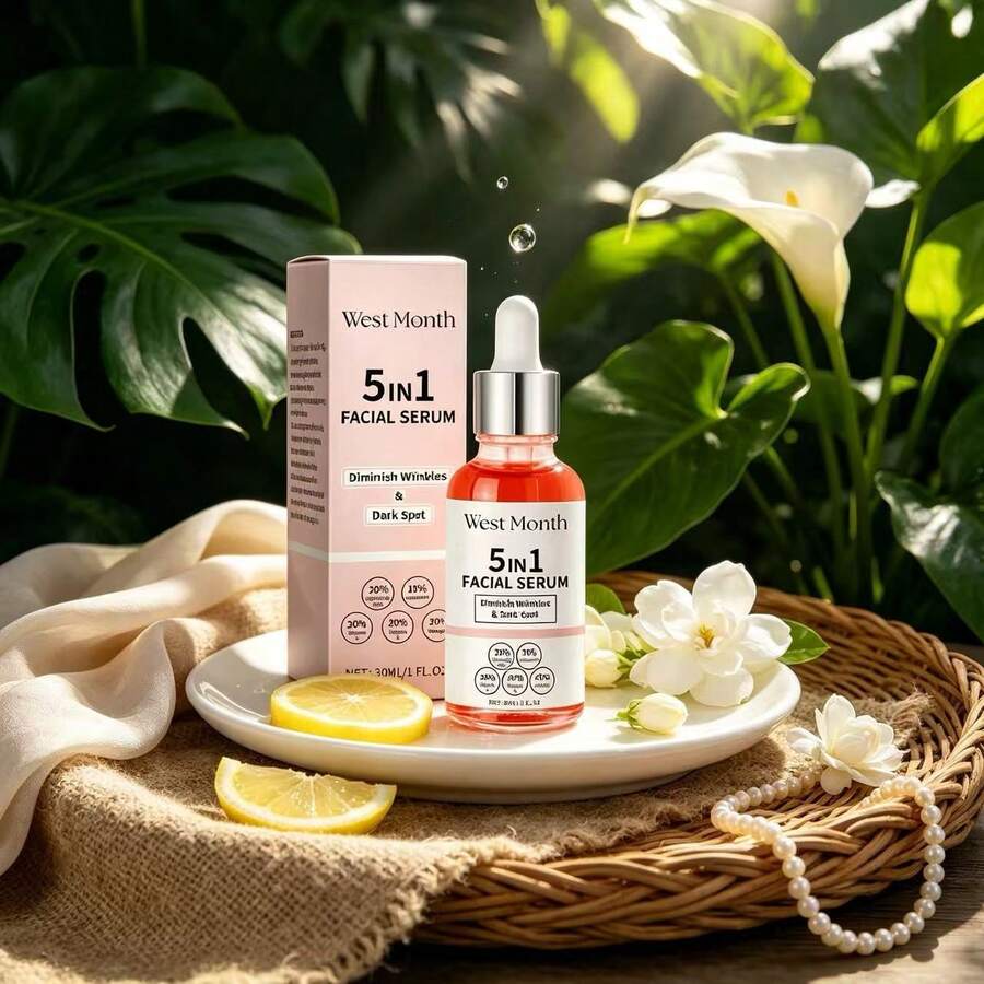 五效合一面部精华液 - 蕴含30%玻尿酸+20%烟酰胺+20%维生素C+20%胶原蛋白，深层补水提亮肤色，30毫升 - 粉紅色 - 查看 1