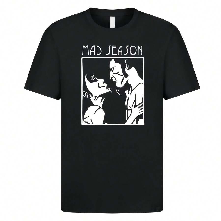 Mad Season T Shirt 38 R Black Uni Graphic Tee220g Heavyweight 100% Cotton T-Shirt. Butterfly Print. Unisex Sizing. Round Neck Inspirational T-Shirt. Cute And Beautiful Y2K-Inspired Summer Top, Perfect For The Outdoors, Home, Work, Or Street Wear. Casual, Loose-Fitting Everyday T-Shirt. - 黑色 - 查看 1