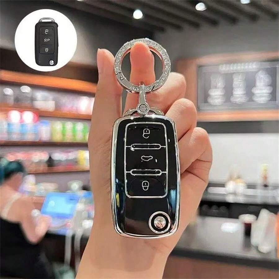 Multicolor Car Key Fob Cover, Chevrolet Key Protector Suitable For Chevrolet Cruze, Cavalier, Malibu, Cruze Key Chain - Multicolor - View 1