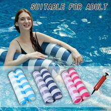 1/3/5 Pcs Inflatable Hammock Floating Mat, Includes Air Pump And Ball. 4-In-1 Design, Versatile For Multiple Uses. Adult Size Pool Floating Mat, Multifunctional Pool Float, Can Be Used As Saddle, Lounge Chair, Hammock, Floating Platform, Essential Beach Accessory - Multicolor - View 7