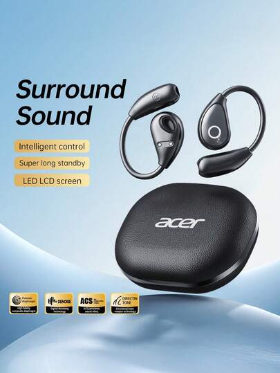  Acer OHR514 Wireless Bluetooth Earphones, Non-In-Ear Design For Better Breathability And Fit, Extra Large Diaphragm For Immersive Surround Sound Experience, Long Standby Time For Uninterrupted Music Listening, Recommended For Sports, Leisure And Multi-Scenarios