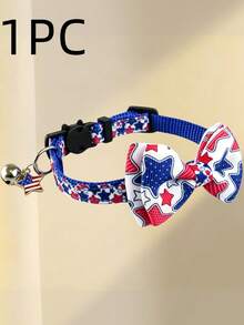 1 chiếc vòng cổ cho chó mèo hình cờ Mỹ, vòng cổ kiểu nơ yêu nước ngày Quốc khánh 4 tháng 7 có chuông, khóa an toàn tự bung, vòng cổ điều chỉnh được cho thú cưng nhân dịp Ngày Độc lập. - Nhiều màu - Xem 7