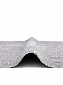 Modena Scandinavian Washable Chenille Rug With Fringes, Non-Slip Backing For Hallway, Living Room - Dark Grey - View 9