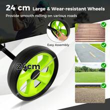 GOFLAME 2-Wheel Golf Push Pull Cart Folding Golf Trolley With Scoreboard - 綠色 - 查看 3