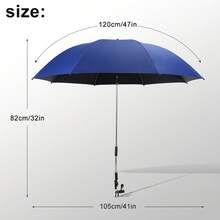 Foldable Fishing Chair Umbrella, UV Protection Adjustable Sunshade, Easy Installation For Outdoor Camping, Hiking And Fishing, Portable Sunshade - Multicolor - View 4