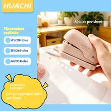 Máy đục lỗ giấy 6 lỗ, chuyên dụng cho học sinh, sổ tay khổ A4, máy đục lỗ nhiều lỗ, dụng cụ đục lỗ sổ kế hoạch nhỏ, máy đục lỗ vòng tròn, bìa đựng tài liệu rời, máy đục lỗ thủ công khổ A5. - Mảnh duy nhất - Xem 4